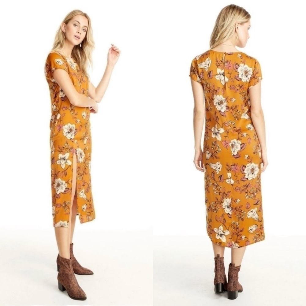 SALTWATER LUXE • Skye Midi Dress in Orange Multi - Picture 2 of 13